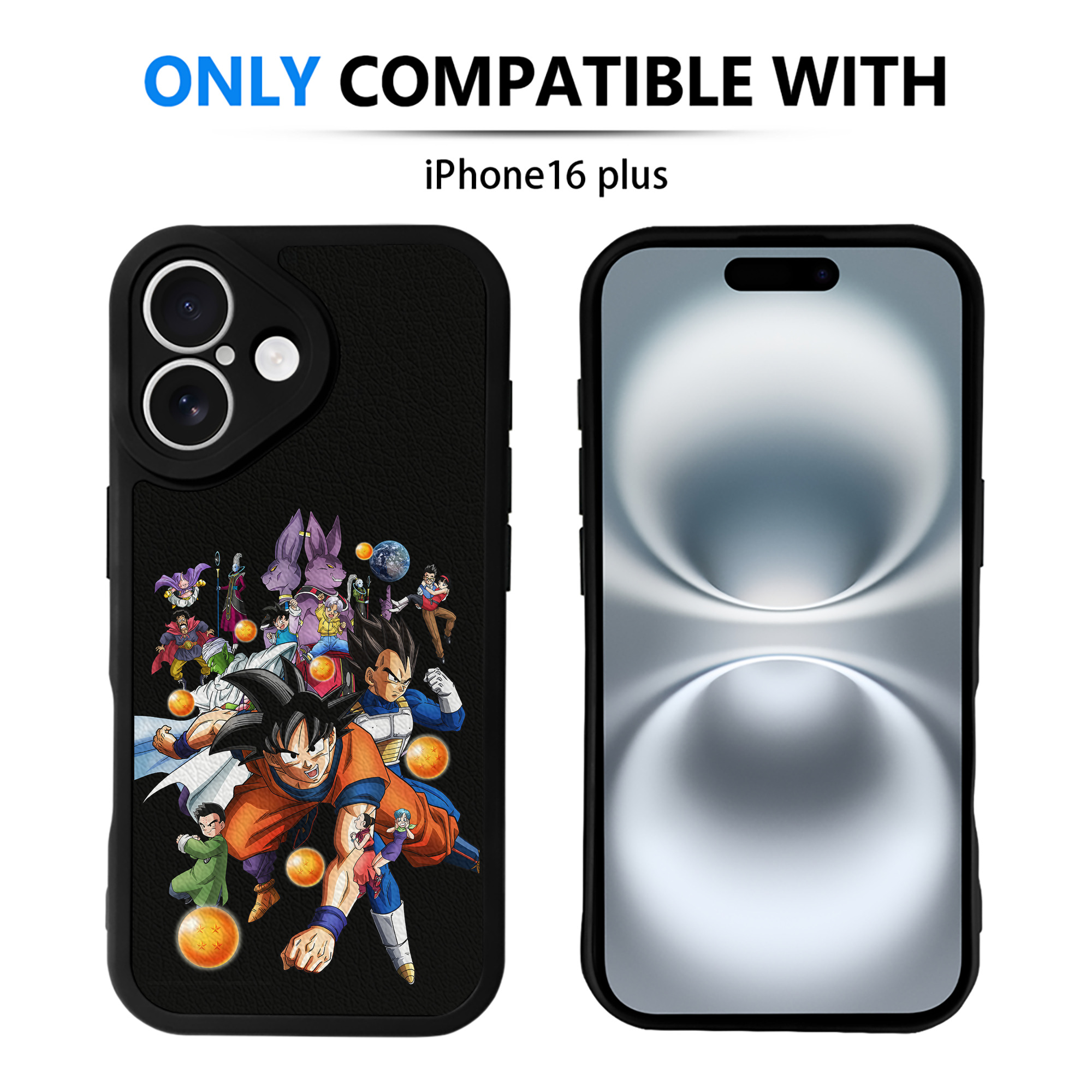 （画像用） ドラゴンボール DRAGON BALL 【iPhone 16シリーズ対応】シリコンスマホケース（レザー調） 材質：シリコン